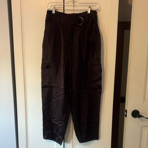 Banana Republic Wide Leg Cargo Pants in Dark Brown